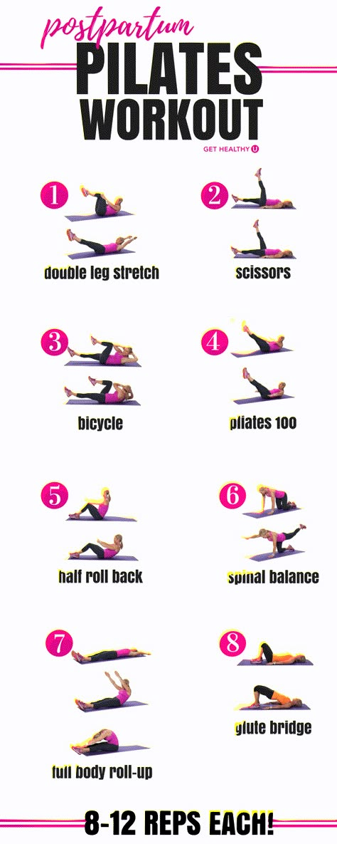 Postpartum Pilates Core Workout - Get Healthy U Postpartum Pilates, Pilates Core, Postpartum Workout, Mat Pilates Workout, Calendula Benefits, Pilates Training, Baby Fat, Pilates Princess, Glute Bridge