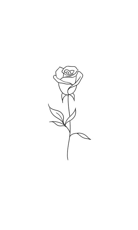 Straight Rose Tattoo, 65 Roses Tattoo Cf, Fine Rose Tattoo, Dainty Rose Tattoo Simple, Rose Outline Tattoo Design, Fineline Rose Tattoo Design, Roses Tattoos For Women, Rose Buds Tattoo, Line Art Rose Tattoo