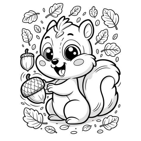 Woodland Whiskers- Squirrel Coloring Page Squirrel Coloring Page, Free Thanksgiving Coloring Pages, Squirrel Art, Thanksgiving Coloring, School Coloring Pages, Thanksgiving Coloring Pages, Free Thanksgiving, Color Worksheets, Woodland Creatures