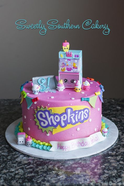 Shopkins Party Decorations, Shopkins Birthday Cake, Shopkins Bday, Shopkins Cake, Shopkins Birthday Party, Shopkins Party, Shopkins Birthday, Birthday Cake Ideas, Childrens Birthday Cakes