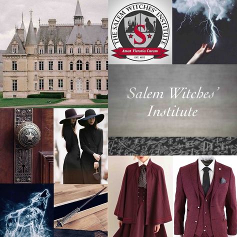 Salem Witches’ Institute - Harry Potter Wizarding schools aesthetic 9/12 Salem Witch Institute, Auror Uniform Harry Potter, Salem Witches Institute Aesthetic, Salem Institute Of Magic, Harry Potter Auror Outfit, Harry Potter Witch Outfit, Auror Outfit Harry Potter, Wizarding Schools Around The World, Salem Witches Institute