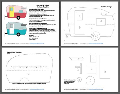 Vintage Camper Art, Camper Applique, Camper Quilt, Camper Art, Scrapbook Box, Ducks In A Row, Felt Craft Projects, Paper Toys Template, Japanese Quilts
