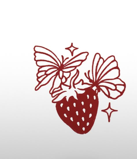 American Trad Strawberry, White Widget Wallpaper, Red White Widget, Bullet Drawing, Purple Ipad, Strawberry Tattoo, Widget Wallpaper, Tools Drawing, Strawberry Fields Forever