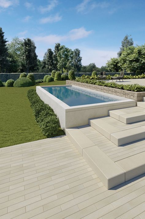 Pools Backyard Inground, Pool Landscape Design, Small Pool Design, Backyard Pool Landscaping, Modern Pools, Small Pools, Trailer Remodel, Dream Pools, Backyard Pool Designs