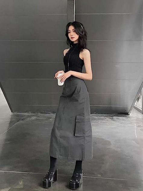 thefitdiary's Amazon Page Fits Check, Harajuku Skirt, Mode Ulzzang, Work Fits, Foto Poses, Mode Casual, Mein Style, Mode Inspo, 여자 패션