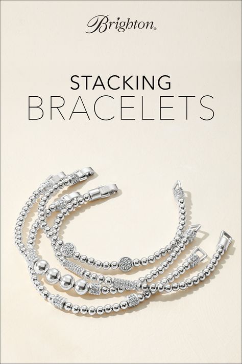 Sterling Silver Stackable Diamond Bracelet As Gift, Stackable Gold Plated Cuff Bracelet As A Gift, Elegant Gold Stackable Charm Bracelet, Luxury Gold Plated Stackable Bracelet, Affordable Christmas Charm Bracelet, Carolina Girls, Brighton Bracelets, Bracelet Layering, Wire Bangle Bracelets