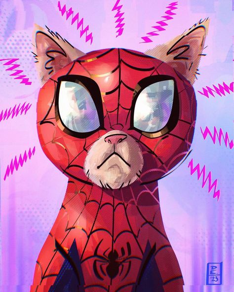 David E. (@daviid.art) | Instagram Spider Cat Art, Spider Man Across The Spider Verse Drawing, Spiderman Doodles, Spider Verse Art, Spider People, Cat Doodle, Verse Art, Star Wars Artwork, Spiderman Art