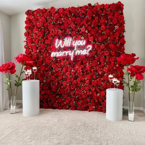 3d Flower Wall Decor, Valentines Event, Rose Flower Wall, Outdoor Wedding Backdrops, Flower Wall Rental, Roll Up Curtains, Flower Walls, Flower Wall Backdrop, Wedding Proposals