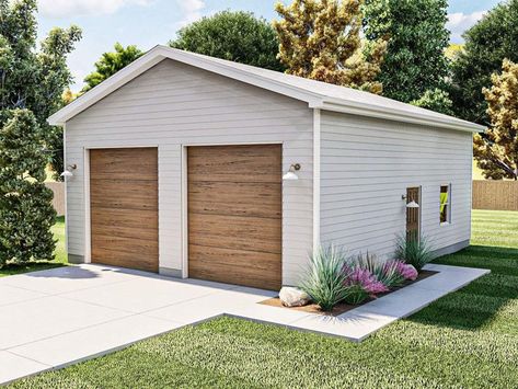 050G-0154: Two-Car Garage Plan with Boat Storage Tall Garage Doors, Tall Garage, Detached Garage Designs, Garage Plans Detached, Garage Designs, Plan Garage, Farmhouse Garage, Cottage Plans, Garage Addition