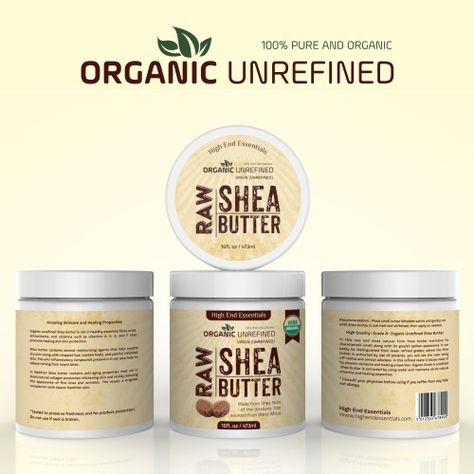 Create an Eye Catching "Organic Shea Butter label" that will draw customers in Product label contest design#product#label#picked Shea Butter Label Design, Body Butter Packaging, Butter Packaging, Shea Butter Lotion, Raw Shea Butter, Unrefined Shea Butter, Organic Shea Butter, Packaging Ideas, What Inspires You