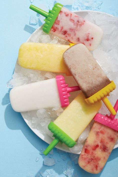 Paletas are Mexican frozen popsicles usually made with fresh fruit juice or milk with chunks of fresh fruit stirred in — we used strawberry and pineapple in ours." #cuisineathome #summerrecipes #summerdishes #recipes #summerfood #summerrecipeideas #food #recipe Frozen Things, Frozen Popsicles, Box Cakes, Kid Recipes, Chopped Pineapple, Fresh Fruit Juice, Frozen Ice, Berry Dessert, Summer Dishes