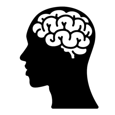 Brain Black And White, Brain Silhouette, Brain Illustration, Hot Wheels Garage, Bahasa Melayu, Silhouette Illustration, Human Head, Black And White Background, Silhouette Png