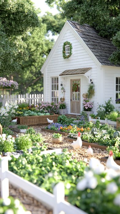 Homesteading Today Backyard Homestead Aesthetic, Hobby Farm Garden, Small Home Farm, Vision Board Farm Life, Country Farmhouse Backyard, Home Farm Garden, Homestead Asethic, Homestead Living Aesthetic, Backyard Flower Farm