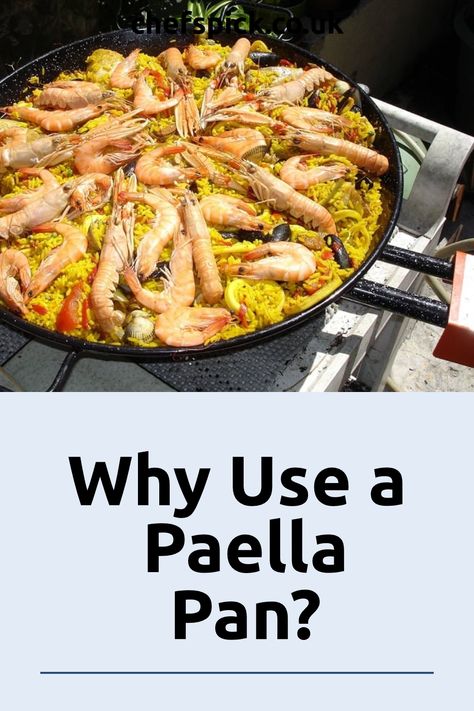 Learn what you can use a paella pan for besides making paella, and understand why paella pans are shaped the way they are. Oven Paella Recipe, Best Pans For Cooking, Traditional Spanish Paella Recipe, Authentic Paella, Brown Rice Paella, Paella Pans, Paella Pan, Best Pans, Paella Recipe