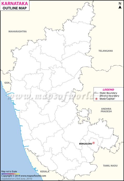 Karnataka Outline Map Karnataka Map Art, Karnataka Map, Map Outline, Travel Planning, Classroom Activities, Map Art, Geography, Trip Planning, Map