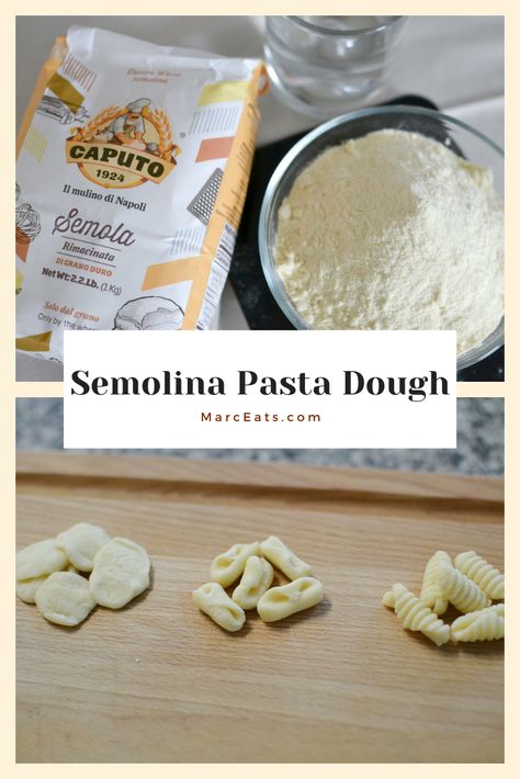 Pasta Dough Recipes Semolina, Homemade Semolina Pasta Dough Recipe, Fun Homemade Pasta Shapes, Homemade Pasta Semolina Flour, Fresh Pasta Shapes, Eggless Pasta Dough, 00 Flour Pasta Dough Recipe, Homemade Pasta With Semolina Flour, Semolina Flour Pasta Recipe