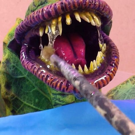 This polymer clay sculpture makes use of a walnut for the creepy carnivorous plant's head. Inspired by the iconic Audrey II from Little Shop of Horrors, this is a popular Halloween decor project among DIY and craft enthusiasts! I'll walk you step-by-step through making your own in this deceptively easy tutorial! Spooky Plants, Little Shop Of Horrors Costume, Creepy Plants, Man Eating Plant, Horror Crafts, Oddities Decor, Audrey 2, Audrey Ii, Polymer Clay Halloween