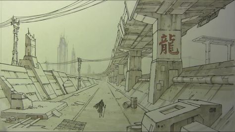 Mark Crilley anime scene- End of the World scene Chibi Hug, Dystopian Cityscape, Mark Crilley, Anatomy Lab, Drawing Time Lapse, Illustration Tips, Drawing Perspective, Improve Drawings, Art Demonstrations