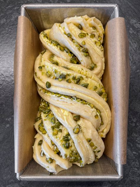 Honey Pistachio Babka - RECIPE - nobizlikedoughbiz Pistachio Babka Recipe, Pistachio Babka, Baking Pastries, Honey Pistachio, Babka Recipe, Pastry Brushes, Baking And Pastry, Sweet Bread, Bread Recipes Homemade