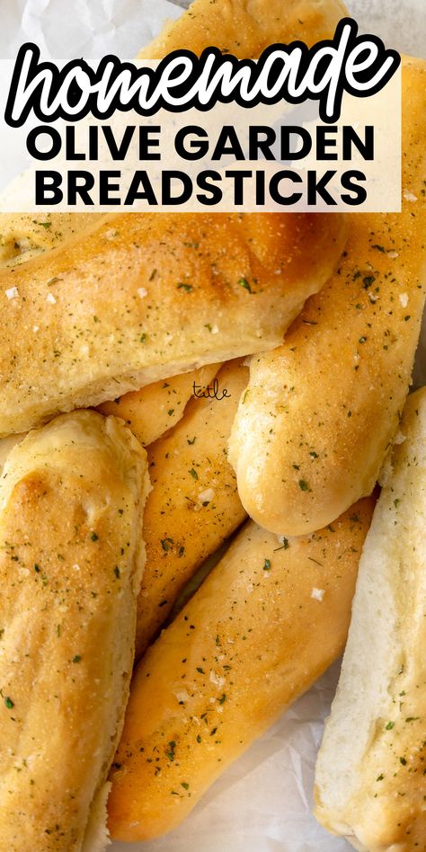 Make Olive Garden's famous breadsticks at home with this easy copycat recipe! Soft, fluffy, and perfectly seasoned with garlic butter, these homemade breadsticks taste just like the restaurant version. Whether you’re serving them with pasta, soup, or salad, these breadsticks are the perfect addition to any meal. Save this pin for a crowd-pleasing recipe that’s simple to make and always a hit! Breadsticks For A Crowd, Olive Garden Breadsticks Copycat, Breadstick Seasoning, Olive Garden Breadstick Recipe, Copycat Restaurant Recipes Olive Garden, Soft Breadsticks Recipe, Breadsticks Olive Garden, Olive Garden Bread Sticks, Olive Garden Copycat Recipes