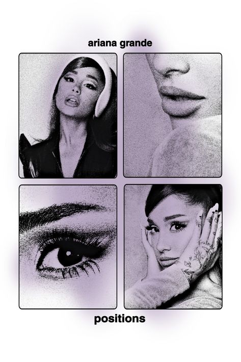 Ariana Grande Poster Room, Poster Prints Ariana Grande, Ariana Grande Prints, Ariana Grande Album Poster, Posters Purple, Y2k Graphic Design, Purple Posters, Graphic Design Inspo, Posters Graphic Design