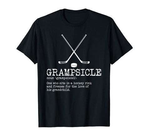 PRICES MAY VARY. Our Hockey Grandpa Shirt - Grampsicle Definition Funny tee is perfect for ice hockey grandpas and grandfathers. It's a great gift idea for hockey tournament season, birthdays, or Christmas. CLICK ON OUR BRAND NAME to see similar offerings. Granddads who love their grandchildren, but freeze their butts off or like hockey humor will enjoy this funny tee. Great present for granddads and dads. Lightweight, Classic fit, Double-needle sleeve and bottom hem Hockey Tournament, Grandparents Shirt, Hockey Tournaments, P2p Lending, Hockey Humor, Hockey Shirts, Grandpa Shirt, Special Birthday, Funny T Shirt