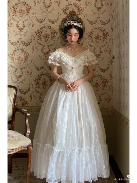 1820s Wedding Dress, 1850 Wedding Dress, Victorian Inspired Prom Dress, 1870 Wedding Dress, 1800s Day Dress, 1840s Wedding Dress, Colonial Wedding Dress, Wedding Dresses Old Fashioned, Early 1900s Wedding Dress