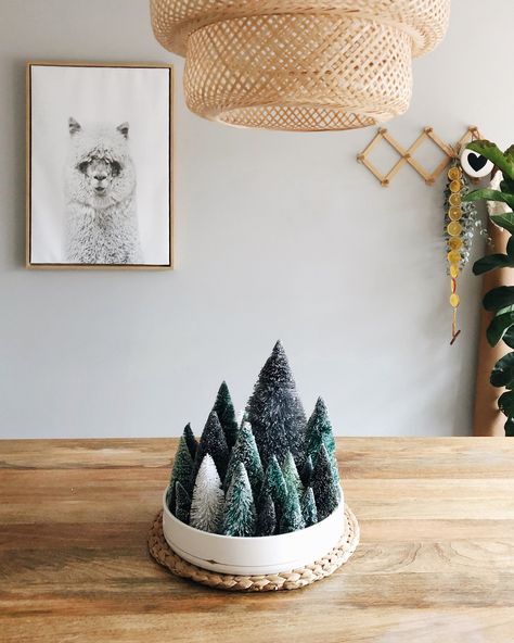 Mini Forest, Christmas Tree Forest, Homes Decor, Brush Trees, Forest Decor, Decorative Ideas, Christmas Inspo, Bottle Brush Trees, Mini Christmas Tree