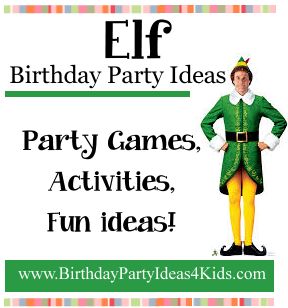 Fun ideas for a Buddy the Elf party!   Fun and easy games, activities and more for kids, tweens and teen parties.   Plus our 24 favorite Elf quotations from the movie to use for decorating signs or a fill in the blank party game.   https://birthdaypartyideas4kids.com/elf-party.html Buddy The Elf Party, Elf Birthday Party, Elf Movie Party, Elf Birthday, Elf Themed Christmas Party, Easy Birthday Party Games, Elf Party, Elf Games