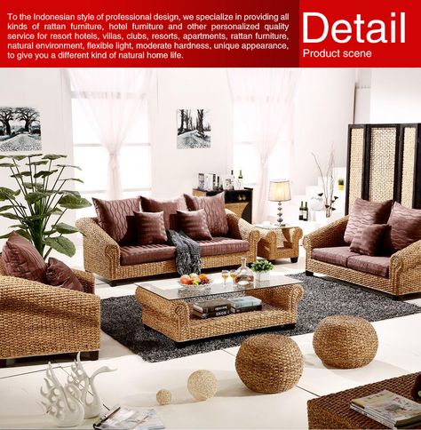 Cane Sofa Living Rooms, Rattan Sofa Living Room, Wicker Outdoor Furniture, Cane Sofa, Tropical Living Room, Furniture Rattan, Star Furniture, Tropical Living, Cane Furniture