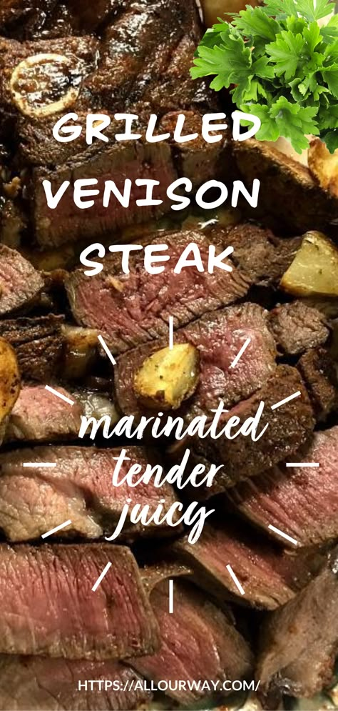 Deer Steak Marinade, Venison Steak Marinade, Venison Marinade Recipes, Venison Recipes Crockpot, Marinated Venison, Deer Steak Recipes, Venison Tenderloin Recipes, Venison Marinade, Venison Steak Recipes