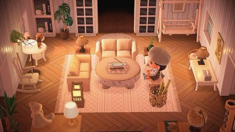 Anch House Interior, Marshal Animal Crossing House Ideas, Anch Living Room Ideas, Acnh Simple Living Room, Animal Crossing Lounge Area, Acnh Home Interior Ideas Living Room, Modern Animal Crossing Home, Animal Crossing Home Interior Ideas Living Room, Anch House Idea