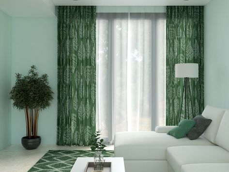 What Wall Color Goes with Green Curtains? (8 Hottest Color Combinations) - roomdsign.com Color Goes With Green, Emerald Green Curtains, Pale Yellow Walls, Greige Walls, Best Wall Colors, Green Wall Color, Mint Walls, Dark Grey Walls, Dark Blue Walls