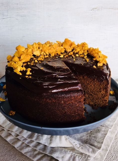 Fragrant with warm spices, orange zest and rich cocoa, this dense, sticky cake gets topped with indulgent chocolate ganache for a fabulous winter weekend treat. Sticky Cake, Ginger Chocolate, Winter Weekend, Ginger Cake, Cake Recipes From Scratch, Homemade Cake Recipes, Birthday Cake Recipe, Artisan Food, Bundt Cakes Recipes