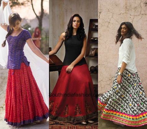 5 Go To Outfits For Summer! photo Indian Summer Outfits, Long Skirt Outfits Indian, Indian Summer Outfit, Kalamkari Skirts, Unique Skirts Design, What To Wear In Summer, Long Skirt Top Designs, Women Outfit Ideas, Indian Dress Up