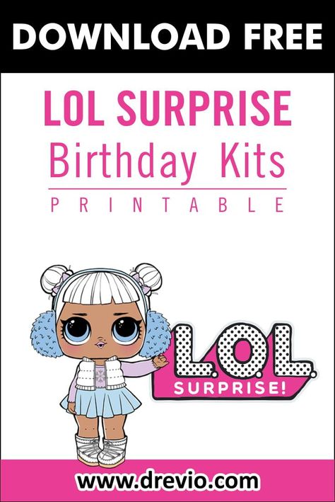 (FREE PRINTABLE) – LOL Surprise Birthday Party Kits Template | Download Hundreds FREE PRINTABLE Birthday Invitation Templates Lol Surprise Free Printables, Lol Birthday Invitation Free, Free Lol Surprise Doll Printables, Lol Surprise Dolls Party Ideas Diy, Lol Doll Birthday Party Ideas Diy, Lol Surprise Birthday Party Ideas, Lol Surprise Dolls Party Ideas, Diy Birthday Surprise, Surprise Birthday Party Ideas