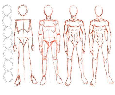 Construction of Male Figure by SeanDee21.deviantart.com on @DeviantArt How To Draw Males Bodies, Male Body Drawing, Drawing Anime Bodies, Human Body Drawing, Body Tutorial, Anatomy Tutorial, Human Anatomy Drawing, Body Sketches, Body Drawing Tutorial