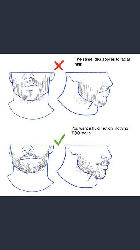 How to draw beards Facial Hair Drawing Tutorial, Anime Beard Drawing Reference, Drawing A Beard On Face, Drawing Stubble Facial Hair, Beard Tutorial Drawing, Facial Hair Art Reference, How To Draw Stubble Beard, Drawing Beards Facial Hair, Moustache Drawing Reference