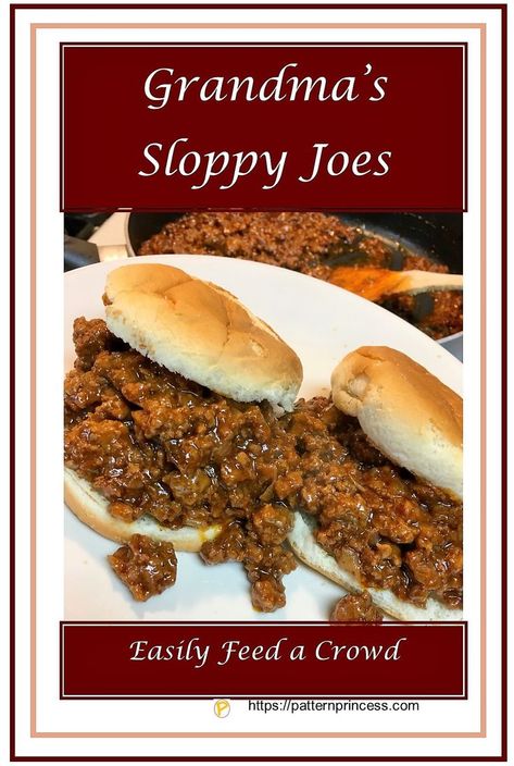 Use pantry ingredients to make sloppy Joes that will please a crowd. My grandmother never used a canned mix for making hers. Here is Grandma’s Sloppy Joe recipe. #recipe #sloppyjoe #bbq #cooking #family #meal School Cafeteria Sloppy Joe Recipe, Reunion Recipes, Homemade Sloppy Joe Sauce, Homemade Sloppy Joe Recipe, Sloppy Joe Recipe, Homemade Potato Salads, Sloppy Joe Sauce, Chicken Gumbo, Sandwhich Recipes