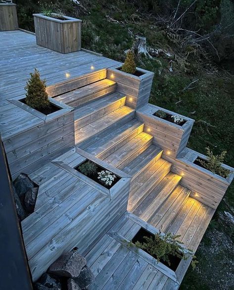 Modular Decking: Idea: Use modular decking tiles that can be rearranged or expanded over time. This is ideal for renters or those who want flexibility in their garden design. Design Tip: Choose tiles in a contrasting color or pattern to add visual interest. #Tags: #SmallGardenDecking #BackyardDeckIdeas #PalletDecking #DIYDecking #OutdoorLiving #GardenDesign #SmallYardIdeas #DeckingInspiration #EcoFriendlyDecking Decking Ideas Outdoor, Altan Inspiration, Ideas For Small Gardens, Backyard Deck Ideas, Gardens Backyard, Ideas For Small Yards, Decking Ideas, Small Yards, Building Stairs