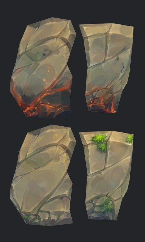 ArtStation - Rocks Study, Ruslan Shabelsky Rocks Reference Drawing, Rock Digital Art, Rock Texture Painting, Rock Digital Painting, How To Draw Stone, Stone Concept Art, Rock Concept Art, Rock Study, Texture Studies