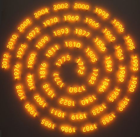 Spiral Galaxy, 2012 by Langlands and Bell © Langlands and Bell. All Rights Reserved, DACS/Artimage 2018 #neon #year #date Projector Photography, Gardens Of Babylon, Neon Words, Spiral Galaxy, Shotting Photo, All Of The Lights, Neon Aesthetic, Orange Aesthetic, Orange Wallpaper