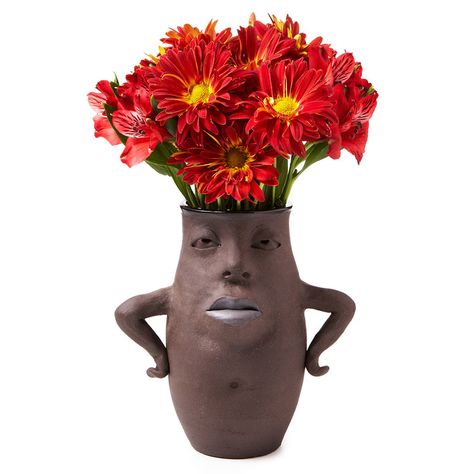 Mood vase Backyard Dyi, Head Planters, Clay Vase, Pinch Pots, Diy Silicone Molds, Garden Art Diy, New Stuff, Ceramic Vases, Clay Sculpture