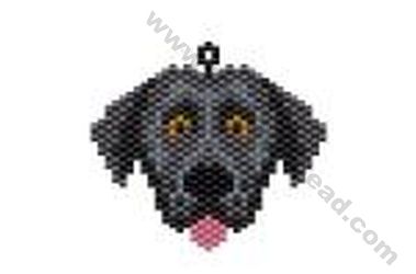 Black Labrador Dog Pendant or Token Charm Bead Pattern By ThreadABead Beaded Critters, Black Labrador Dog, Beaded Charms, Black Labrador Retriever, White Puppies, Dog Earrings, Dog Pendant, Dog Jewelry, Labrador Dog