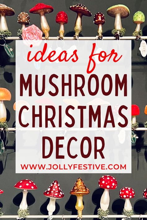 Discover the enchanting world of mushroomcore with our tips on how to add the mushroom décor trend to your Christmas. Get inspired by whimsical mushroom trees, cute toadstool ornaments, and delightful festive accents that will make your holiday celebrations truly magical 🍄🎅 Mushroom Theme Christmas, Mushroom Xmas Tree, Handmade Mushroom Ornaments, Mushroom Christmas Decorations, Mushroom Christmas Tree Decoration, Christmas Mushroom Decor, Mushroom Tree Topper, Cottage Core Ornaments, Mushroom Christmas Ornaments Diy