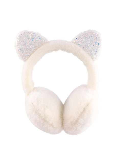 WINTER EARMUFFS Padded Warmer WHITE C Ear Muffins, Winter Earmuffs, Ear Muffs, Pretty Birthday Cakes, White C, Ear Warmer, Earmuffs, Ear Warmers, Winter Accessories