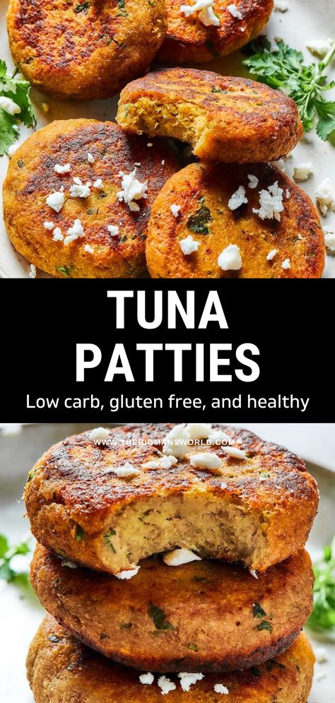 Bariatric Tuna Recipes, Tuna Burgers Canned, Crispy Tuna Patties, Tuna Low Carb Recipes, Tuna Cakes Recipe Healthy, Low Carb Tuna Recipes, Can Tuna Recipes Healthy, Canned Tuna Recipes Healthy, Bariatric Recipes Sleeve Liquid Diet