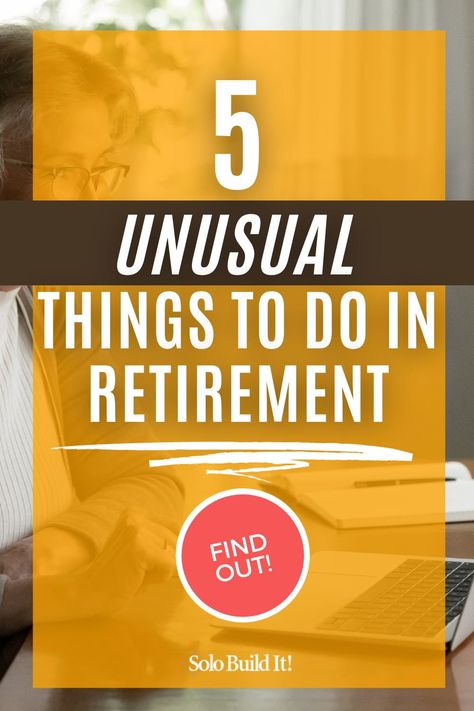 5 UNUSUAL things to do in retirement some of which can make you extra income from activities you already enjoy doing! Start a work from home business, turn a hobby into an income generator, share recipes, declutter your home and one more. These 5 things to do in retirement are sure to inspire another 5 too! Things To Do In Retirement, Retirement Activities, Retired People, Retirement Strategies, Retirement Advice, Retirement Travel, Senior Discounts, Work From Home Business, Fun Activities To Do