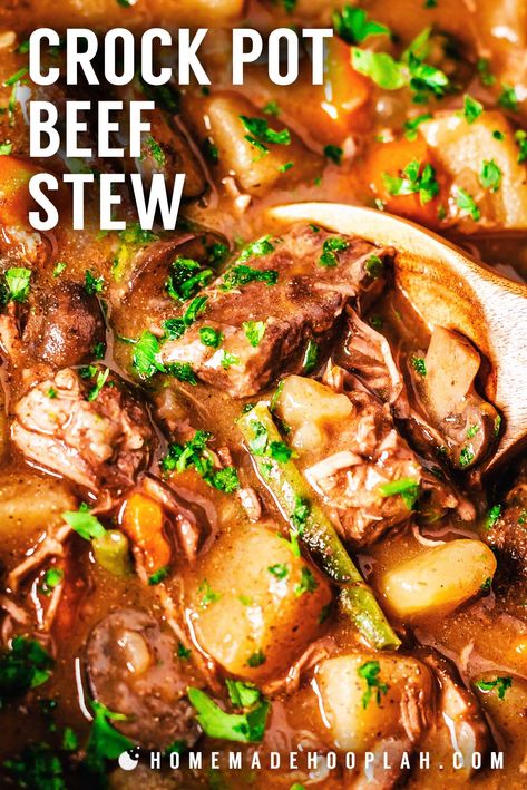 Chuck Roast Crock Pot Recipes, Beef Fajita Recipe, Crock Pot Beef Stew, Pot Roast Crock Pot Recipes, Crock Pot Beef, Crockpot Recipes Beef Stew, Homemade Beef Stew, Beef Stew Crockpot, Pot Beef Stew