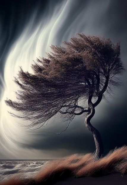 Photo big storm blowing big tree in arid... | Premium Photo #Freepik #photo #land #desert #green-landscape #green-land Desert Green, Green Land, Calming The Storm, Big Tree, Green Landscape, Premium Photo, Design Inspo, Trees, Stock Photos